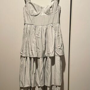 Elegant White Tiered Dress